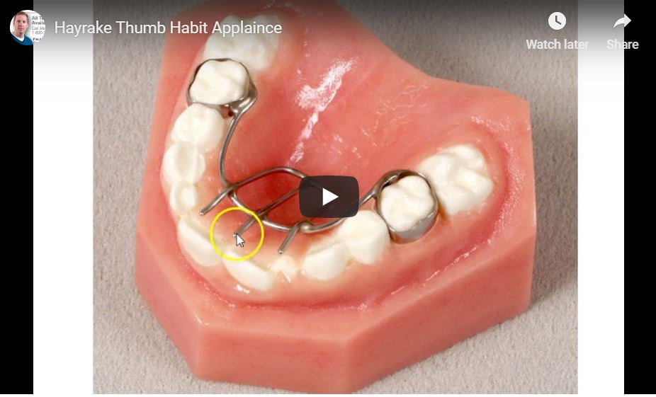 Hayrake Thumb Sucking Habit Appliance Ordont Orthodontic Appliance Lab